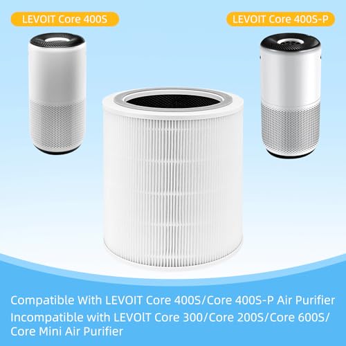 APPLIANCEMATES Core 400S Replacement Filter for Air Purifier, Smart WiFi 3-in-1 True HEPA Activated Carbon Filter, 1 Pac