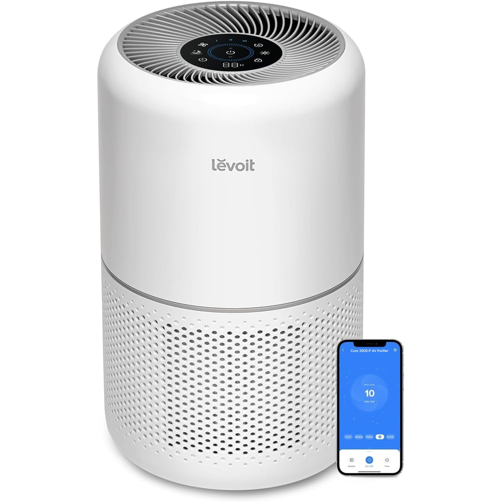 Levoit Core300S-P Air Purifiers for Home Bedroom White Smart WiFi Quiet Cleaner AHAM VERIFIED Allergies Dust Smoke Polle